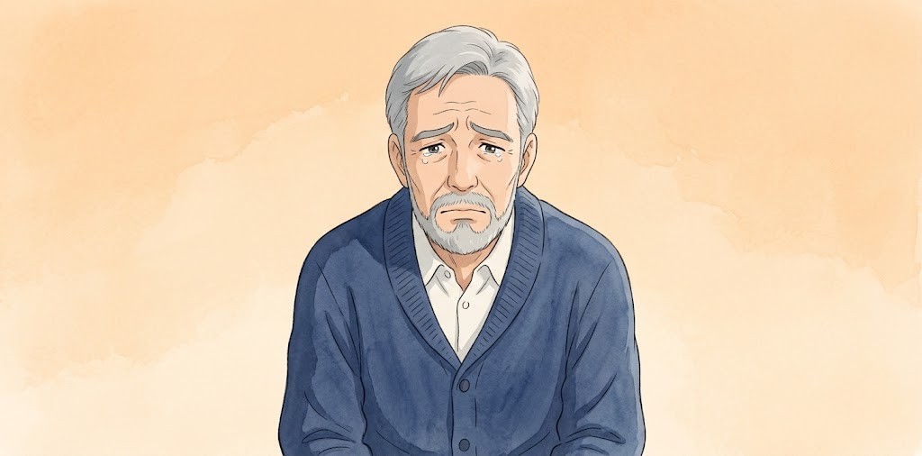 Illustration peinte de la famille Tristesse.